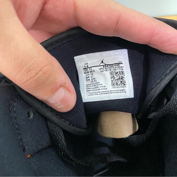 Nike Air Jordan 1 Mid Black Starfish Shattered Backboard Sz 14 Orange 554724 058 - Picture 9 of 13